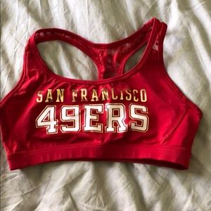 49ers sports bra small